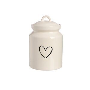 Vorratsdose HEART ca.D11,5xH18c, creme