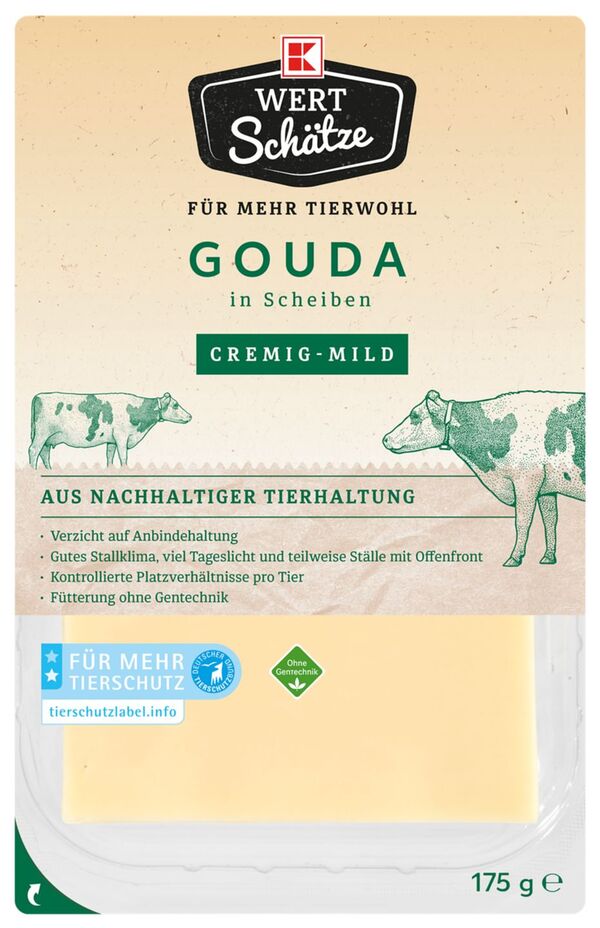 Bild 1 von K-WERTSCHÄTZE Gouda oder Maasdamer, 175-g-Packg.