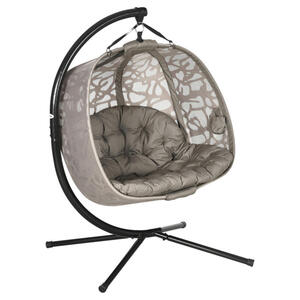 Outsunny Hängesessel mit Sitzkissen sand Polyester B/H/L: ca. 103x172x130 cm