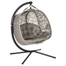 Bild 1 von Outsunny Hängesessel mit Sitzkissen sand Polyester B/H/L: ca. 103x172x130 cm