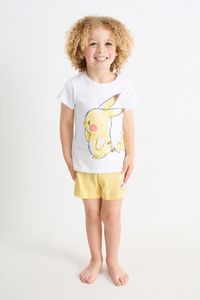 C&A Pokémon-Shorty-Pyjama-2 teilig, Weiß, Größe: 92