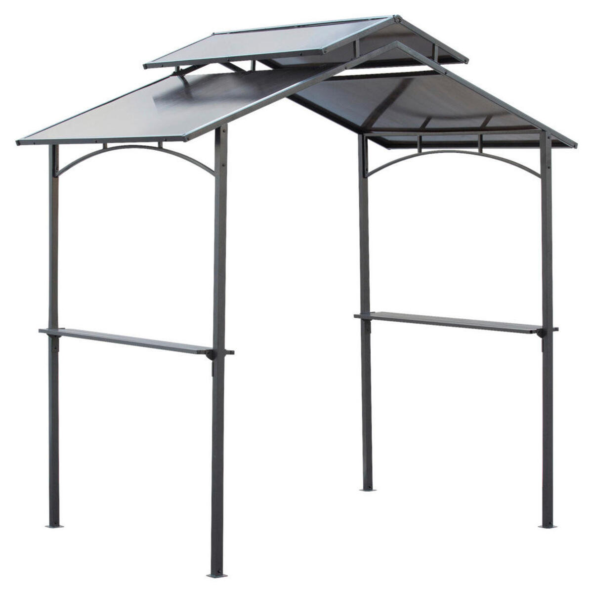 Bild 1 von Outsunny Grillpavillon mit Flammschutzdach braun Stahl B/H/L: ca. 150x250x240 cm