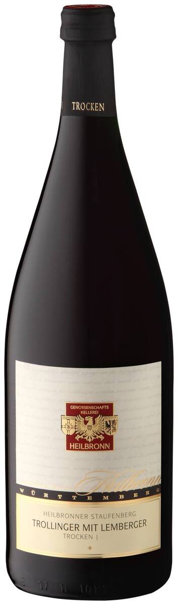 Bild 1 von GENOSSENSCHAFTSKELLEREI HN Staufenberg Trollinger oder Trollinger-Lemberger, 1-l-Fl.