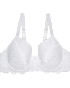 Weißer BH, Janina curved, Spitzendetails, weiß