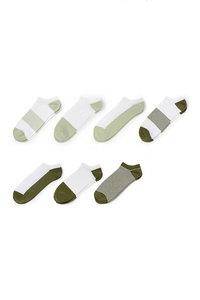 C&A Multipack 7er-Sneakersocken, Grün, Größe: 39-42