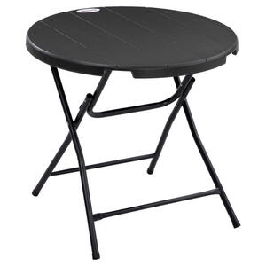Outsunny Gartentisch dunkelgrau Polyethylen B/H/L: ca. 80x73x80 cm