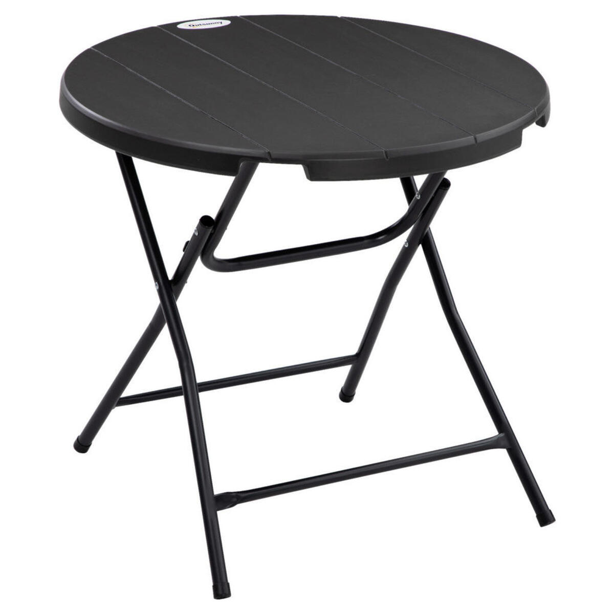 Bild 1 von Outsunny Gartentisch dunkelgrau Polyethylen B/H/L: ca. 80x73x80 cm