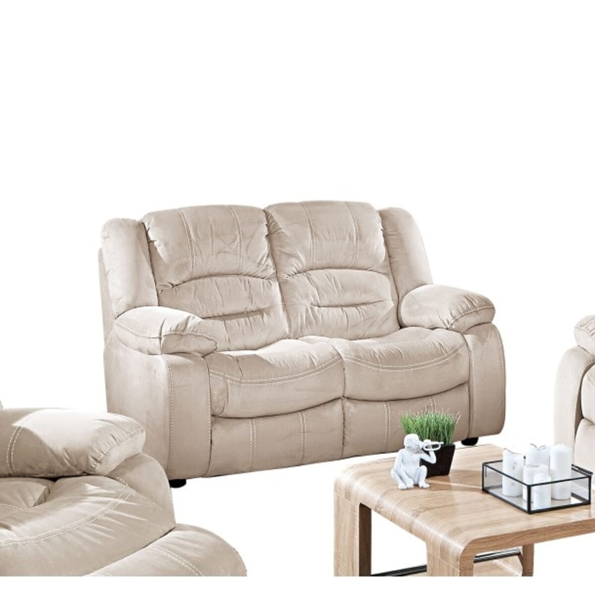 Bild 1 von 2-Sitzer LS Mikrofaser Cappuccino ca. 157 x 102 x 102 cm