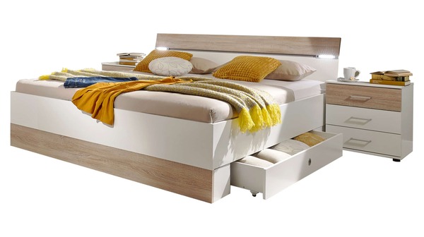 Bild 1 von Bettanlage 180 cm - Beleuchtung und 2 Bettkästen - CHEEP