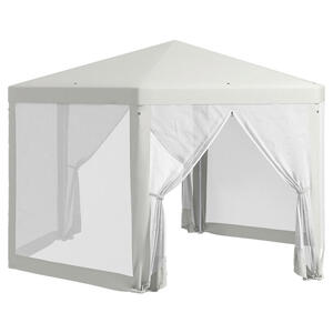 Outsunny Pavillon cremeweiß Polypropylen B/H/L: ca. 394x394x250 cm