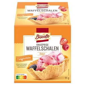BISCOTTO Knusprige Waffelschalen 91 g