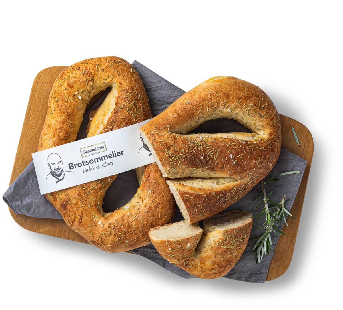 Bild 1 von BROTSOMMELIER FABIAN KLOOS Fougasse Kartoffel-Rosmarin, 300-g-Stück