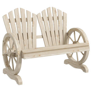Outsunny Gartenbank natur Polypropylen B/H/L: ca. 66x108x95 cm