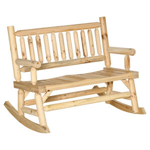 Outsunny Schaukelbank natur Polypropylen B/H/L: ca. 96x112x93 cm
