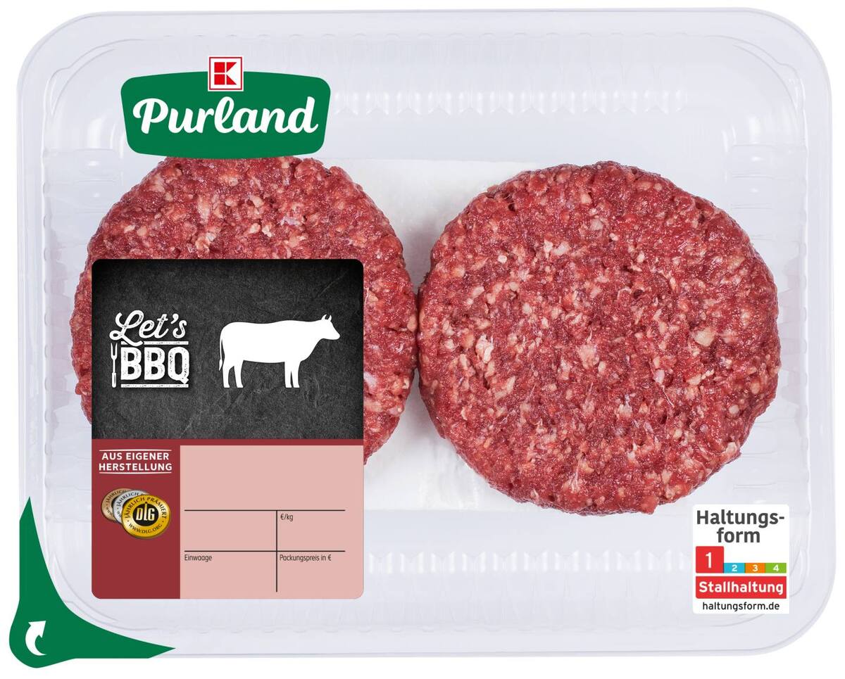 Bild 1 von K-PURLAND Steakburger vom Rind, 2 St. = 360-g-Packg.