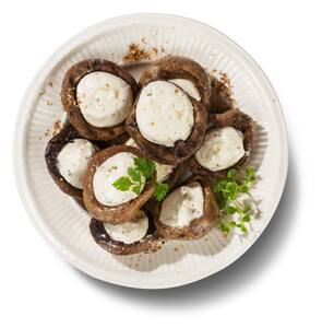 Gegrillte Champignons mit Frischkäse, 100 g