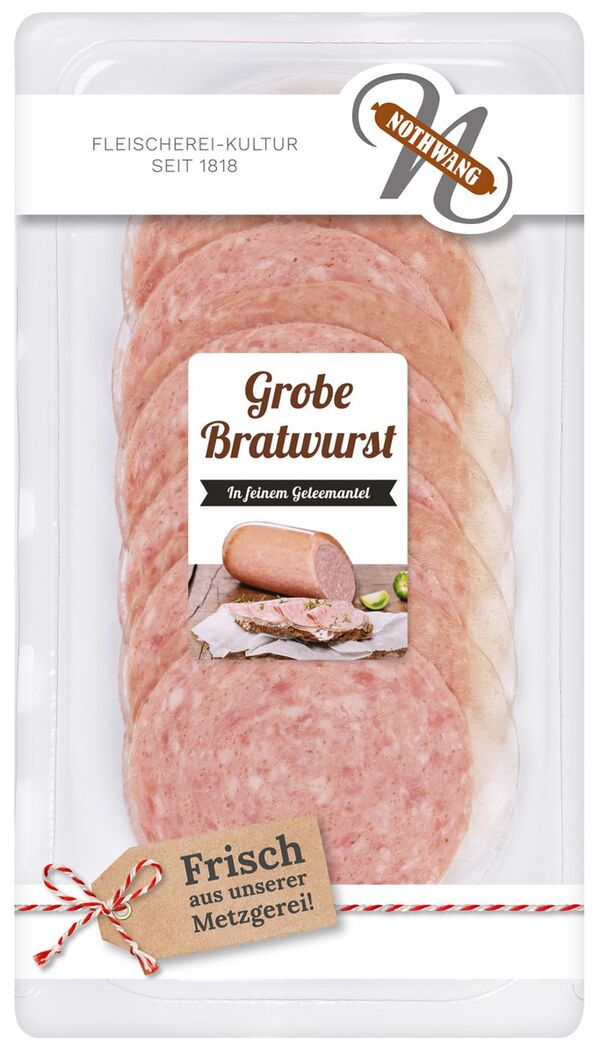 Bild 1 von NOTHWANG Bauernbratwurst im Geleemantel, 100-g-Packg.