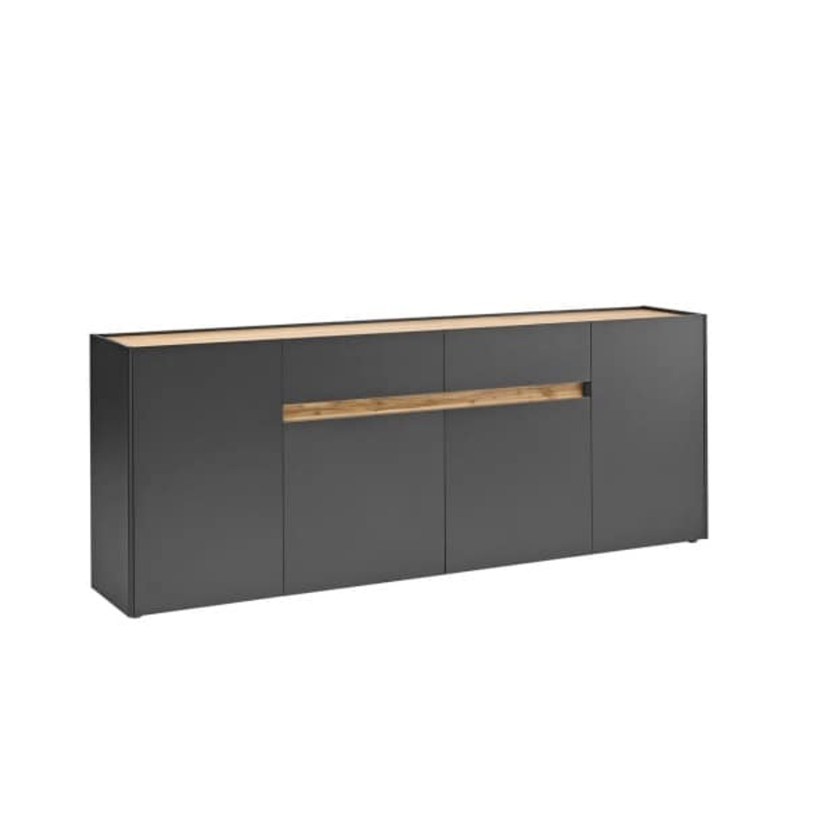 Bild 1 von Sideboard City Anthrazit matt/Wotan Eiche Dekor 220x87x40 cm