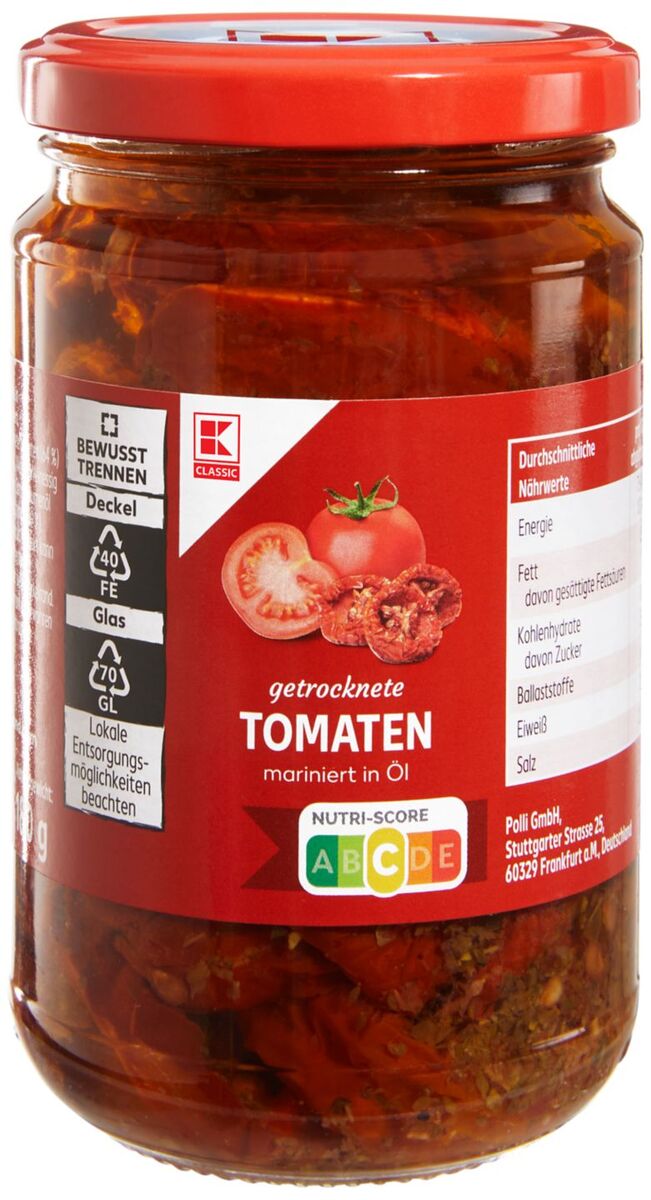 Bild 1 von K-CLASSIC Getrocknete Tomaten, 280-g-Glas
