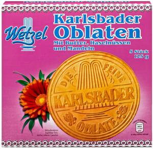 WETZEL Karlsbader Oblaten, 5 St. = 125-g-Packg.