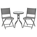 Bild 1 von Outsunny Bistroset grau Stahl B/H/L: ca. 50x72x50 cm