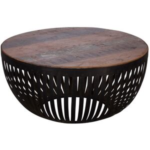 Couchtisch Nisha rund braun/schwarz