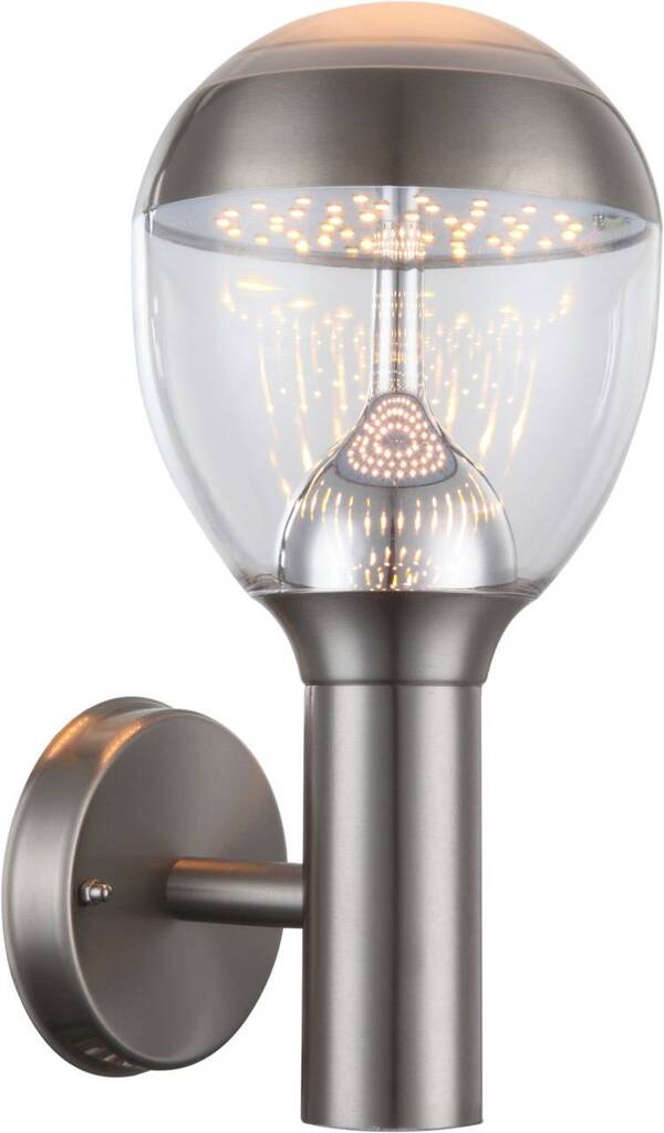 Bild 1 von Globo Lighting Wandleuchte m. Bewegungsmelder, Edelstahl