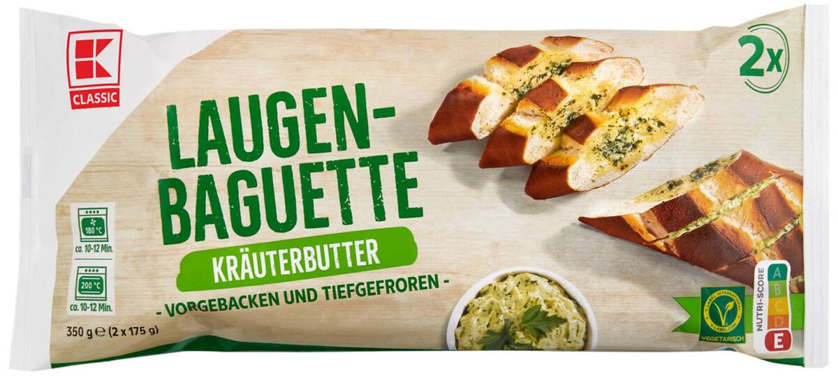 Bild 1 von K-CLASSIC Laugenbaguette, 2 St. = 350-g-Packg.