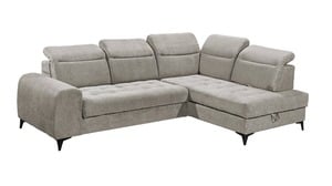 Ecksofa mit Bettkasten taupe 282 x 200 cm - ROCKDALE