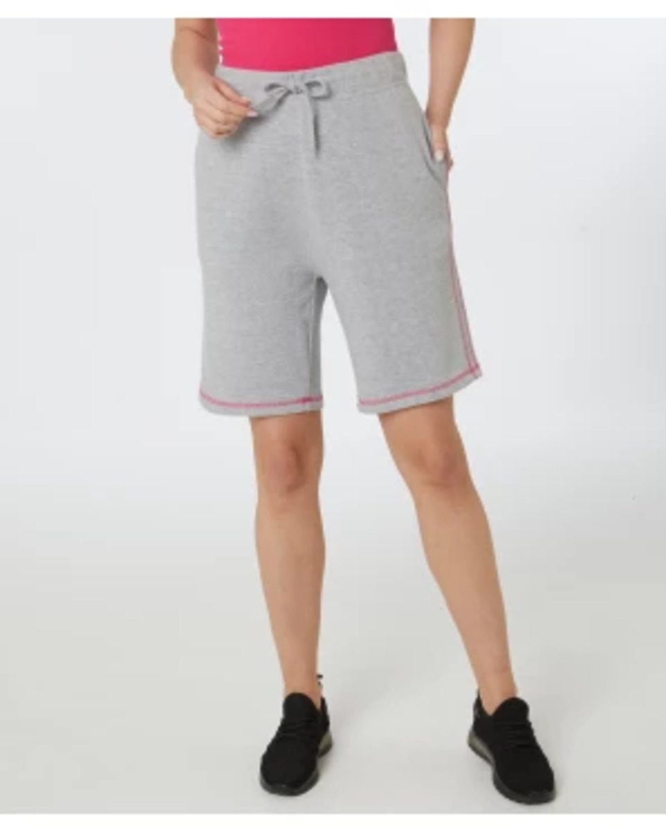 Bild 1 von Melierte Sport-Shorts, Ergeenomixx, Bermudalänge, hellgrau melange