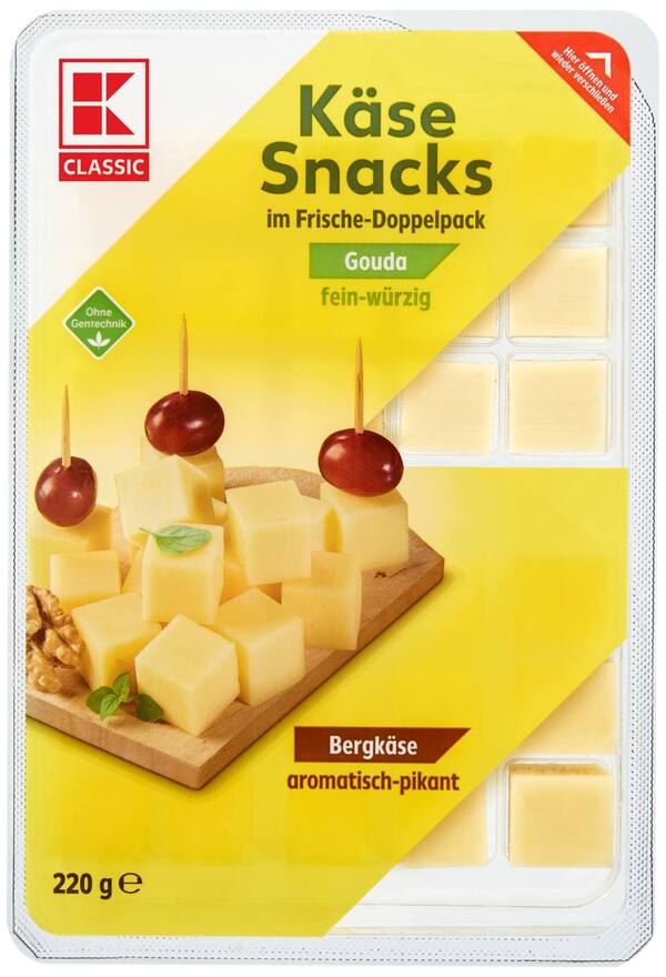 Bild 1 von K-CLASSIC Käse-Snacks, 220-g-Packg.