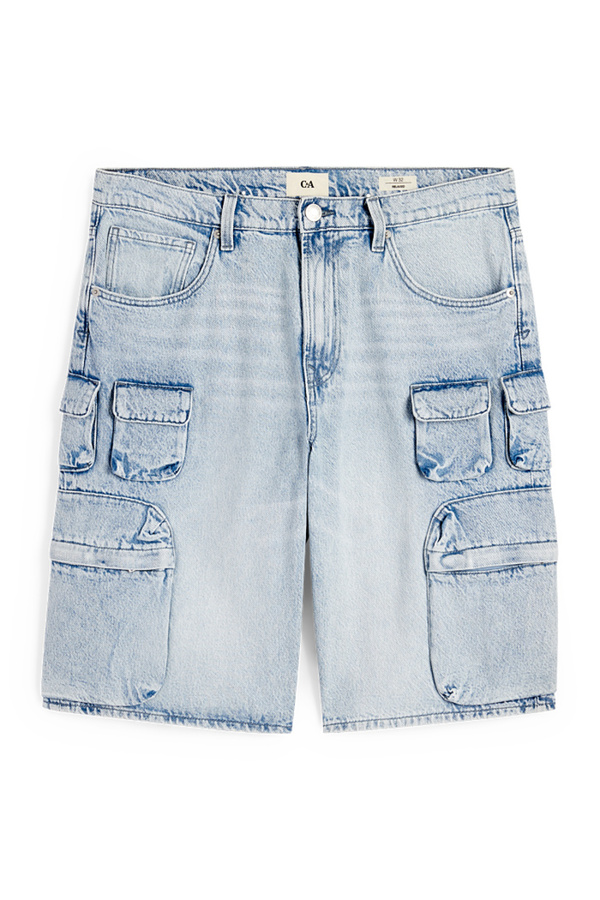 Bild 1 von C&A Cargo-Jeans-Shorts, Blau, Größe: W28