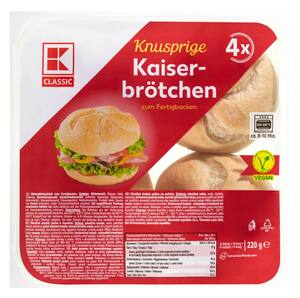 K-CLASSIC Kaiserbrötchen, 4 St. = 220-g-Packg.
