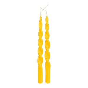 Spitzkerze gedreht D2xH30cm 2S, gelb