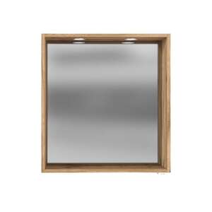 Spiegelpaneel Davos Spiegelfront Weiß/Korpus Wotan Eiche-Optik 60x64x18 cm