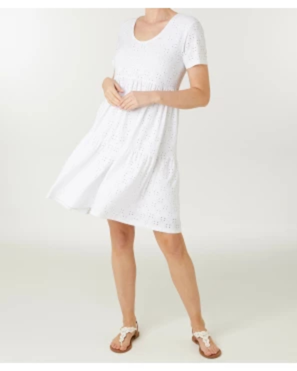 Bild 1 von Weißes Kleid, Janina, Lochstickereien, weiß