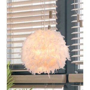GLOBO Retrofit Pendelleuchte Katunga 1-flg Weiß 45cm H.120cm Kunststoff,Innen