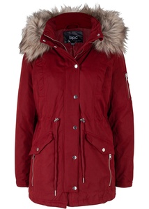 Warmer Parka, gefüttert, 34, Rot