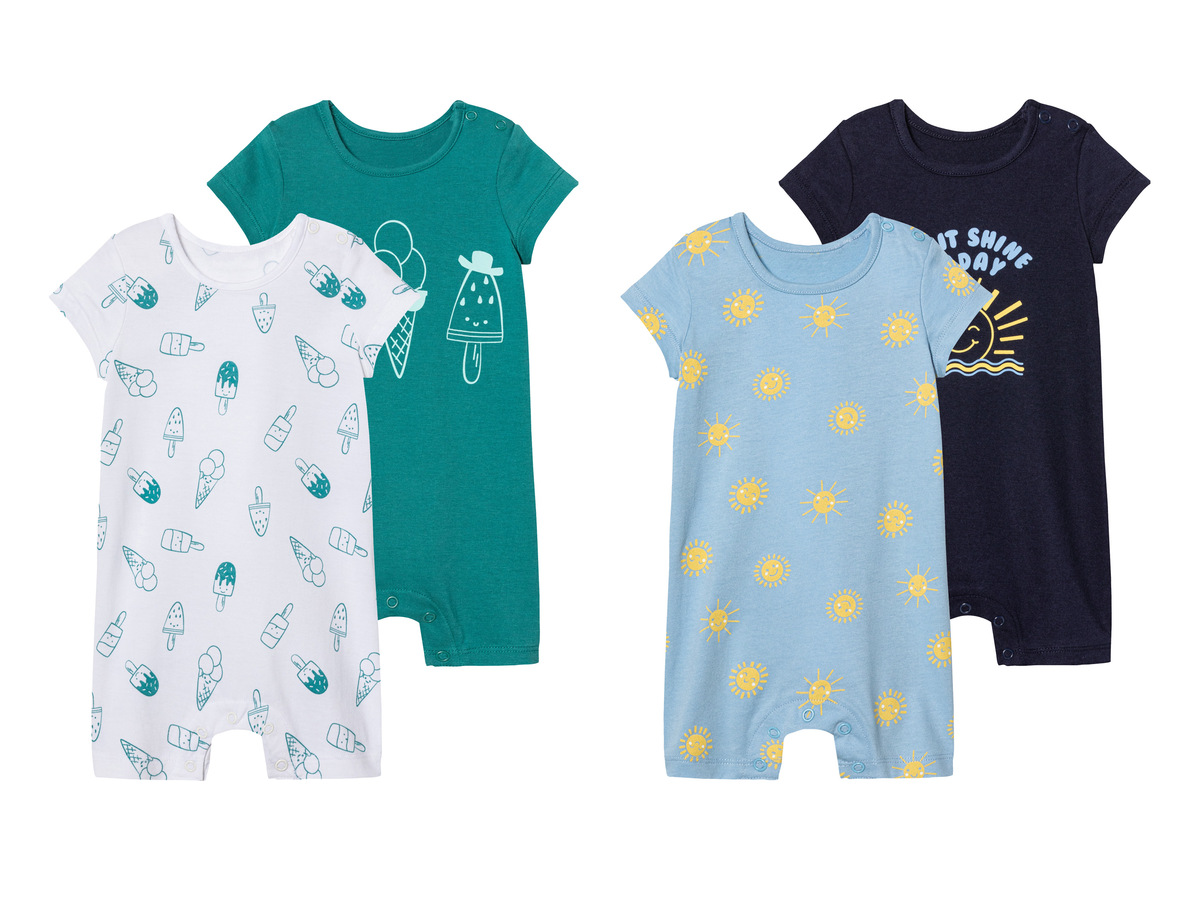 Bild 1 von lupilu® Baby Playsuits, 2 Stück, aus reiner Baumwolle