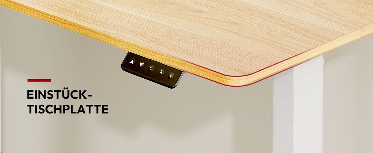 Bild 2 von FlexiSpot Elektrisch höhenverstellbarer Schreibtisch -1Motor&2Hub-Säulen Farbe:Grau