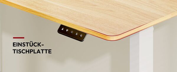 Bild 2 von FlexiSpot Elektrisch höhenverstellbarer Schreibtisch -1Motor&2Hub-Säulen Farbe:Grau