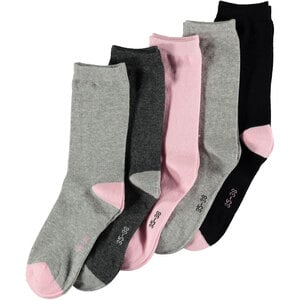 Mädchen-Socken Stretch 5er-Pack, Hellrosa, 31/34