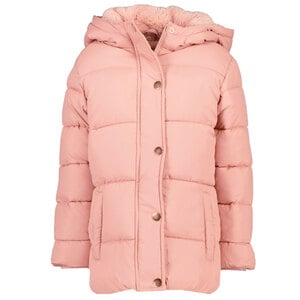 Mädchen-Winterjacke Lange Ärmel, Rosa, 110/116