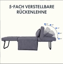 Bild 2 von Klappbares Schlafsofa mit verstellbarer Rückenlehne