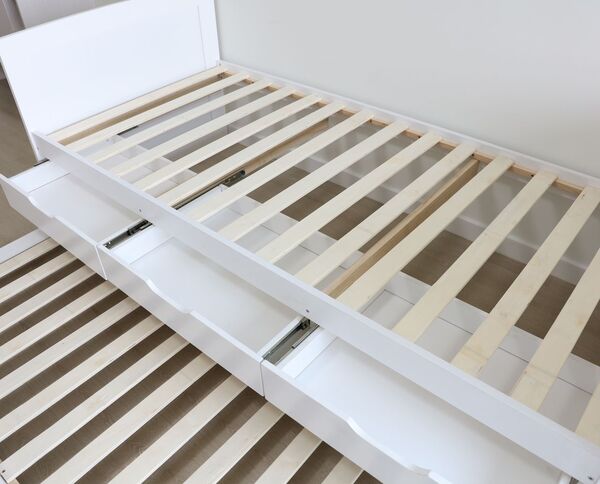 Bild 4 von Better Home Funktionsbett ca. 90 x 200 cm ausziehbares Bett & 3 Schubladen weiß