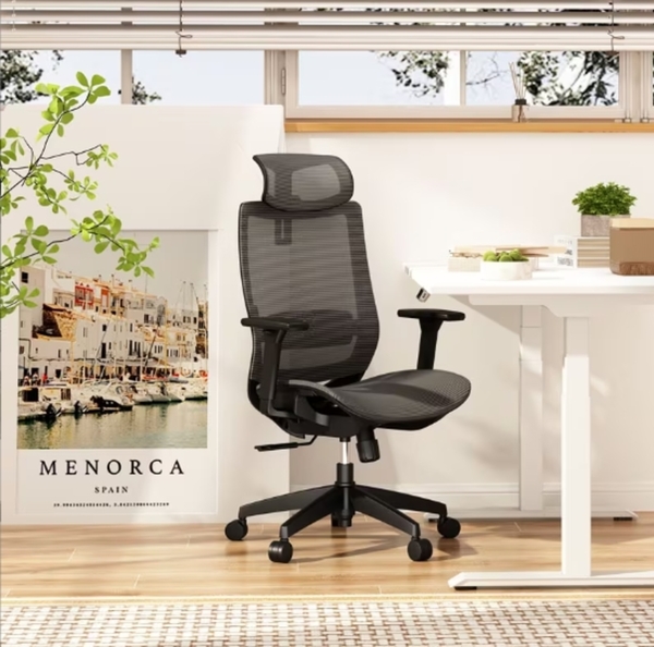 Bild 4 von FlexiSpot Ergonomischer Vollnetz-Bürostuhl Farbe: Schwarz