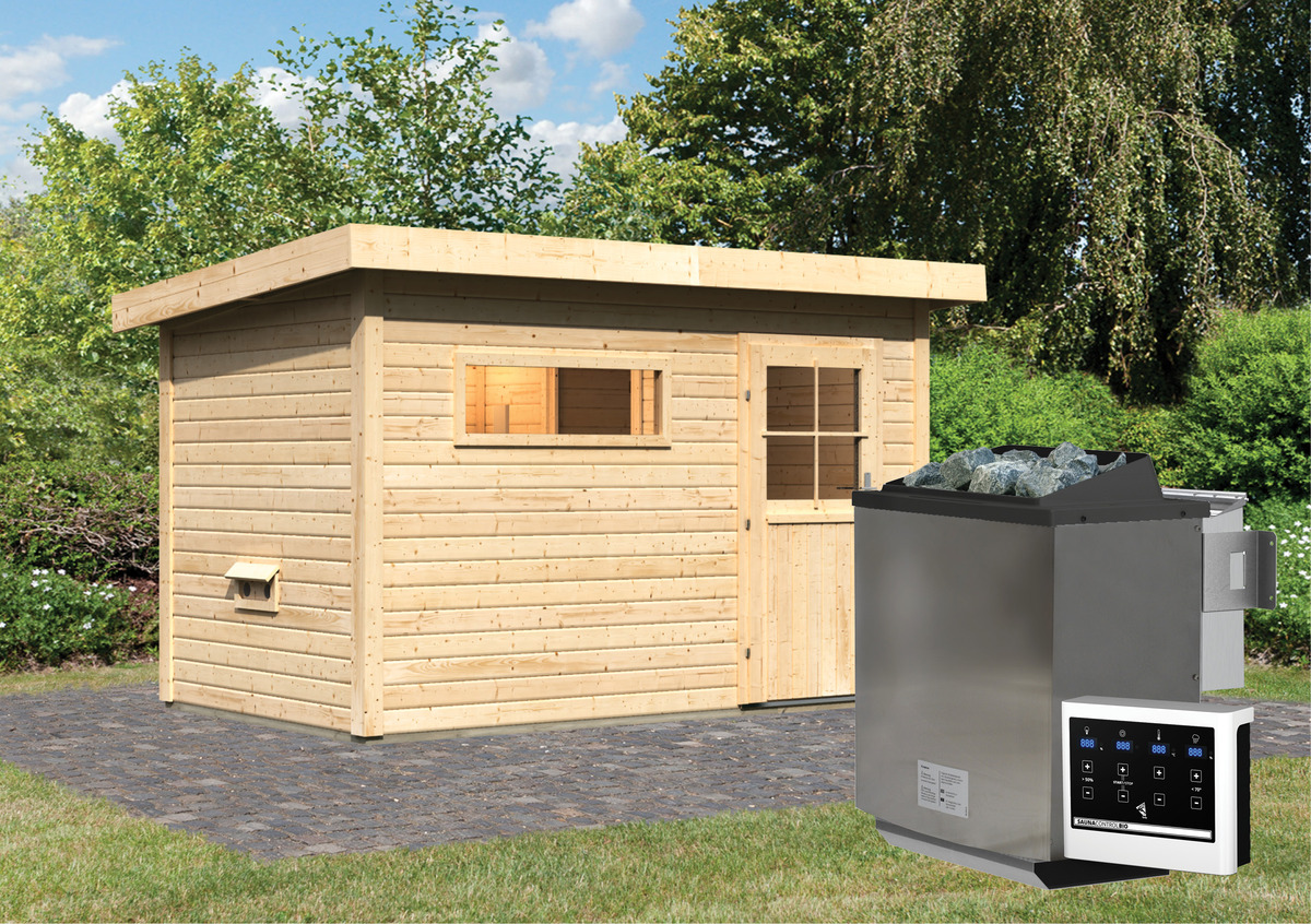 Bild 2 von Saunahaus Seve SET naturbelassen 9kW Bioofen