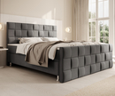 Bild 1 von Boxspringbett Tarifa 180x200cm Velour Anthrazit / SL 3 / Deren 11