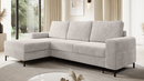 Bild 1 von Ecksofa SAIGON Cord Lichtgrau mit Bettfunktion und Bettkasten Bett Sofa Schlafsofa Ottomane links