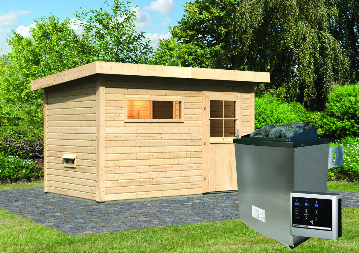 Bild 1 von Saunahaus Seve SET naturbelassen 9kW Ofen